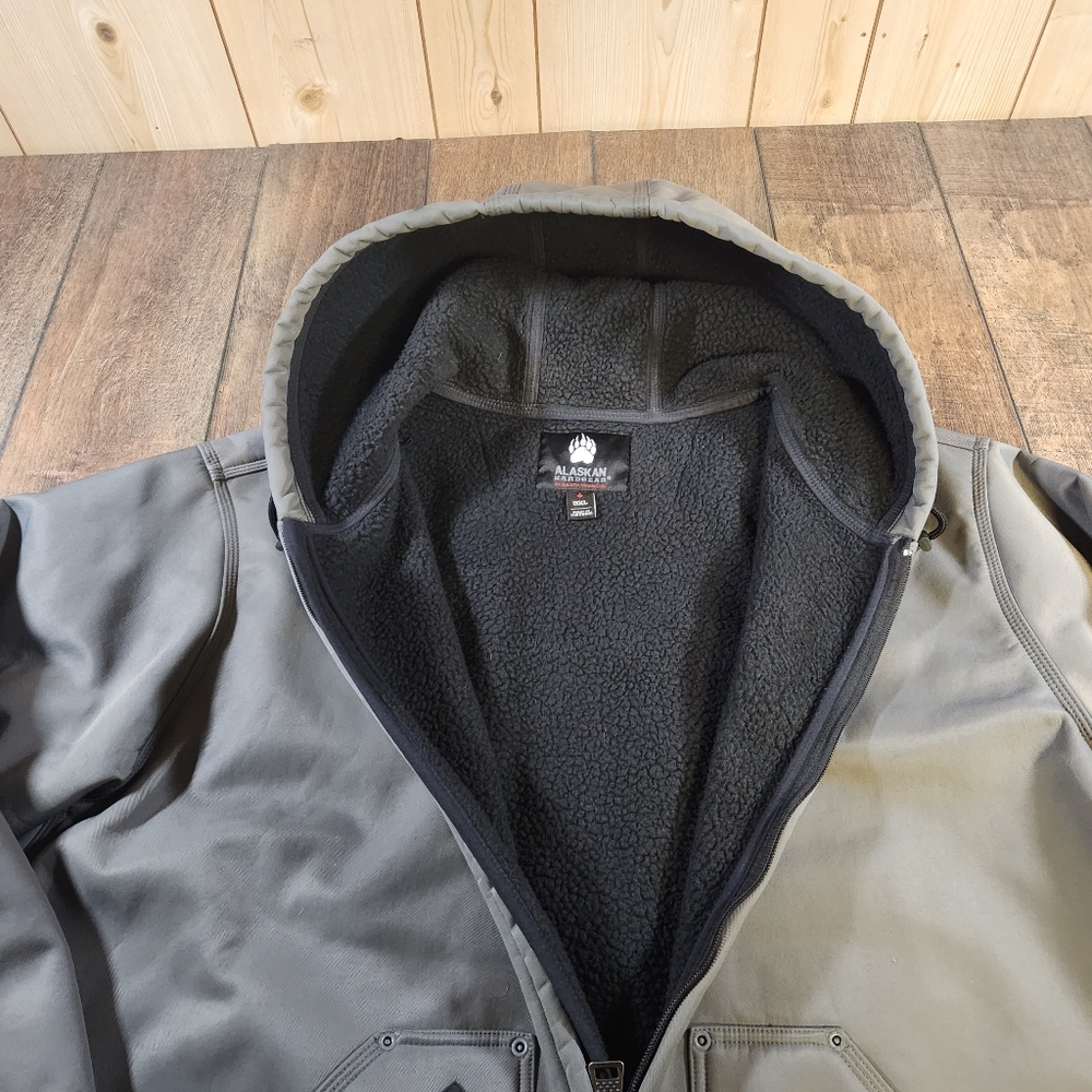 Alaskan Hardgear 3XL AKHG Duluth Trading Prudhoe Bay Hoodie Gray Canvas Coat - Picture 6 of 10